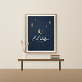 Ramadan Kareem Night Lanterns Arabic Calligraphy Print