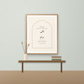 Custom Arabic and English wedding welcome sign